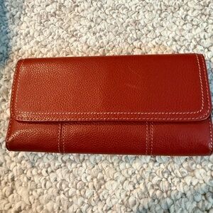 Clarks Red Leather Wallet